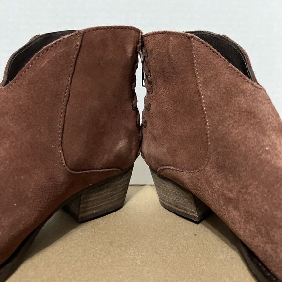JOURNEE SIGNATURE Womens Brown Ankle Stitch Detail Arika Leather Booties 9 - Picture 4 of 11